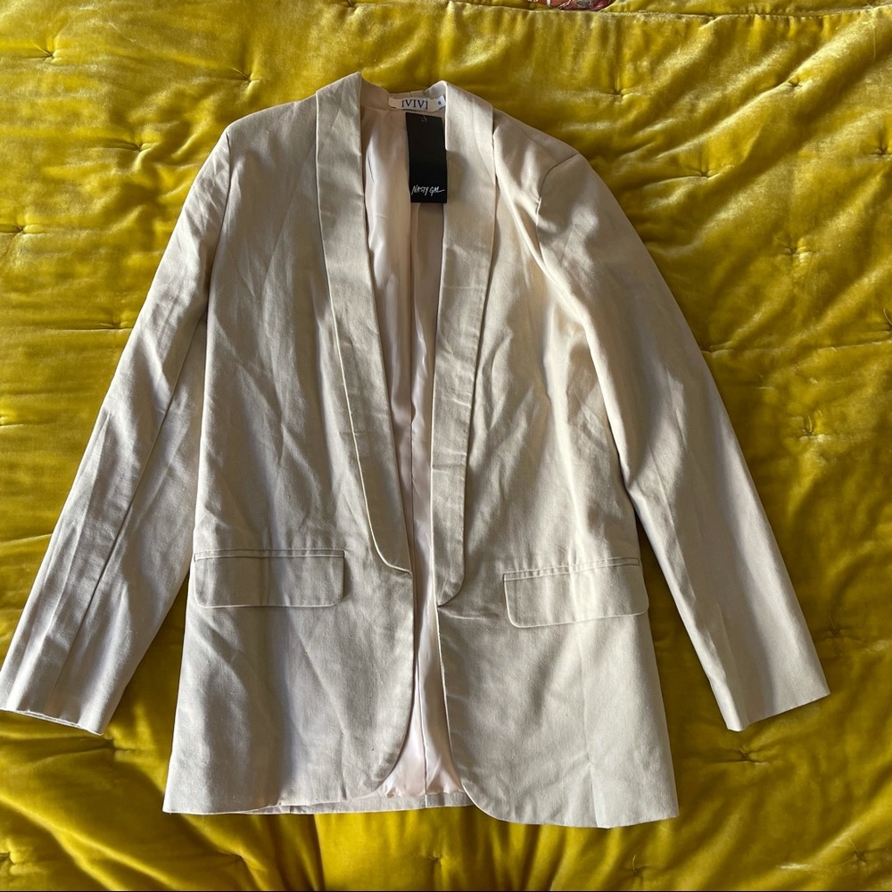 Cream linen blazer